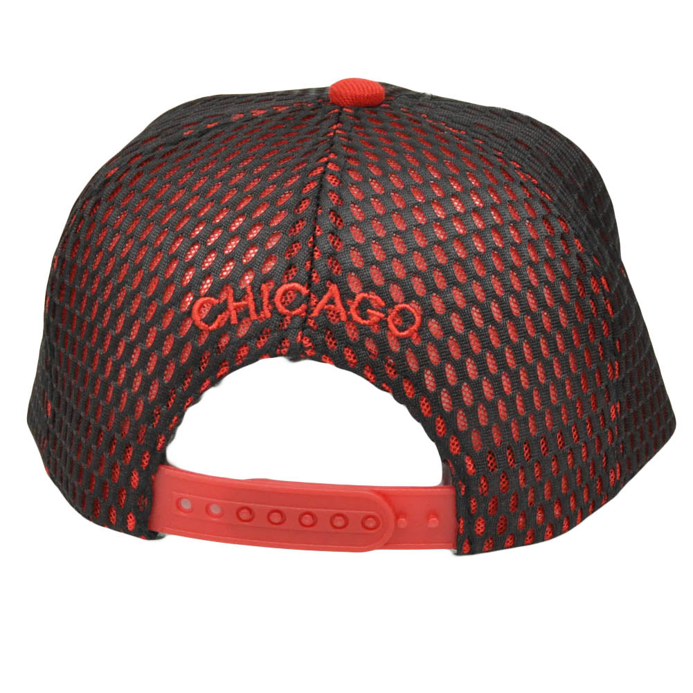 Jersey Flat Bill Chicago City Illinois Windy Chi Town Snapback Hat Cap USA Black