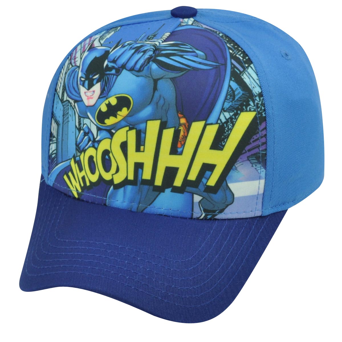 Batman Snapback DC Comic Book Strip Warner Bros Super Hero Cartoon Hat Cap Blue