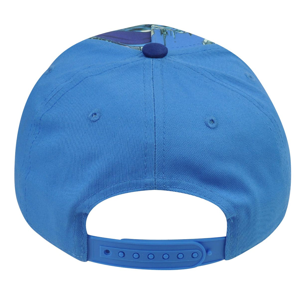 Batman Snapback DC Comic Book Strip Warner Bros Super Hero Cartoon Hat Cap Blue