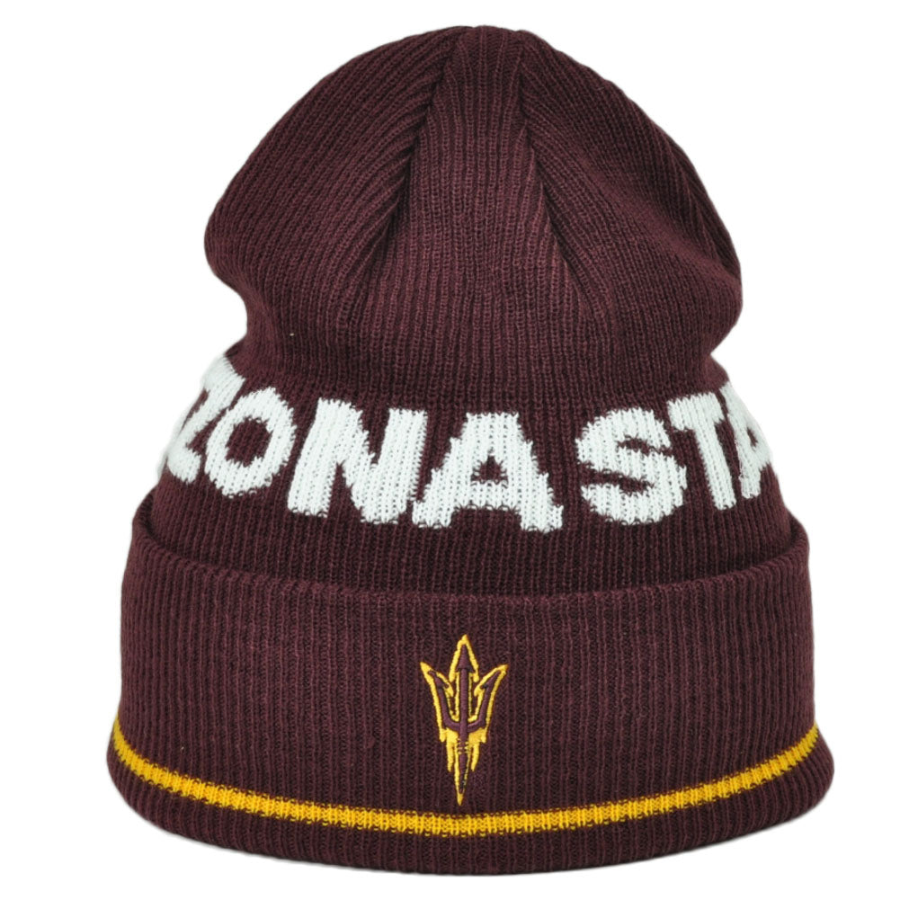 NCAA Arizona State Sun Devils KT68Z Knit Beanie Burgundy Cuffed Hat ASU Skully
