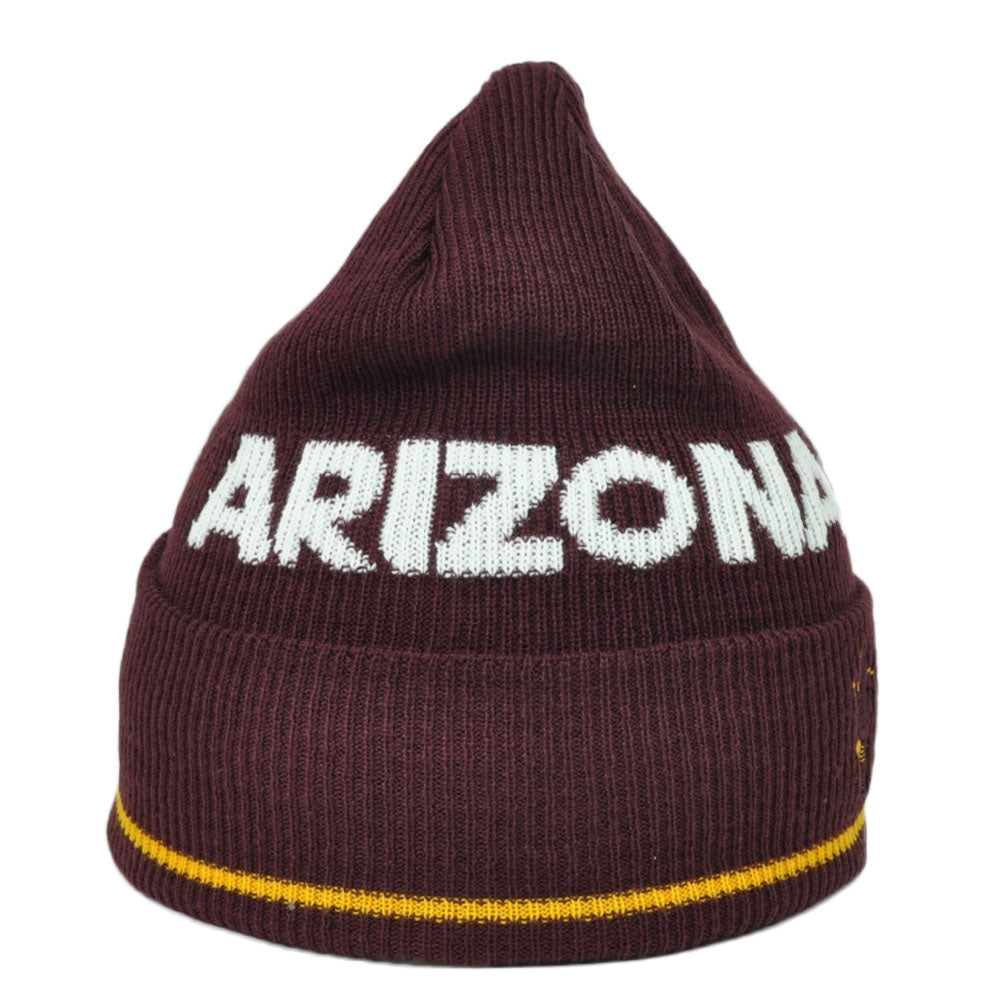NCAA Arizona State Sun Devils KT68Z Knit Beanie Burgundy Cuffed Hat ASU Skully