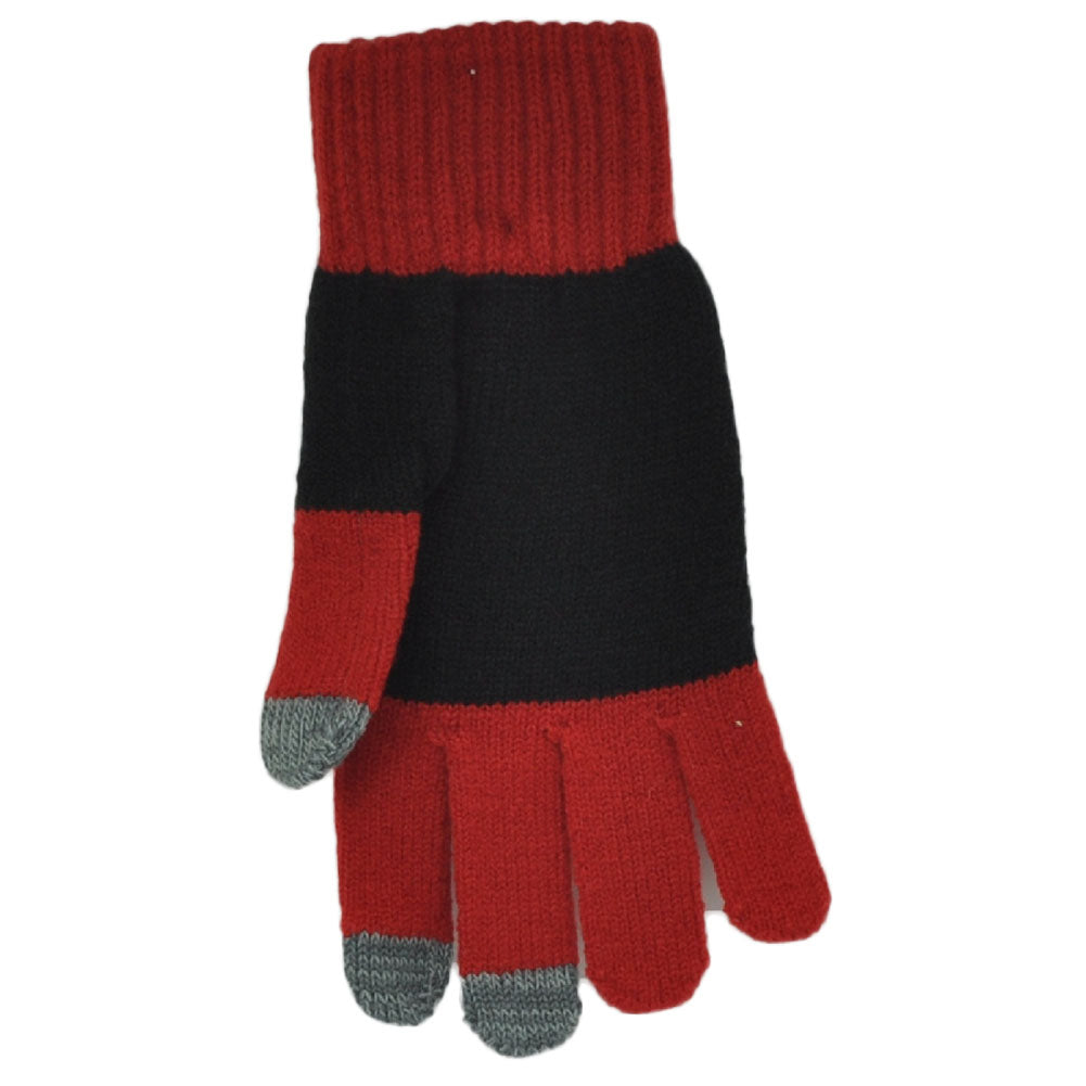 NCAA Louisiana Ragin Cajuns L265W Fleece Gloves Winter Red Black One Size Mens