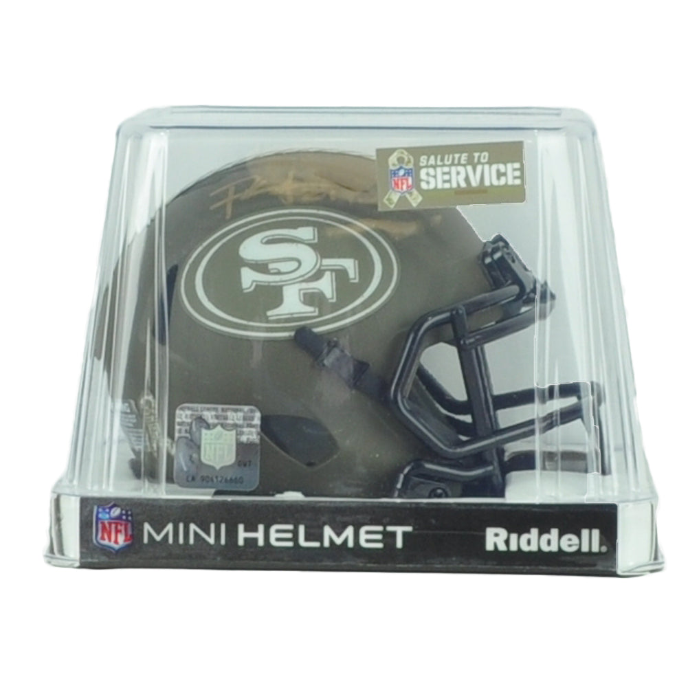 NFL San Francisco 49ers Frank Gore Signed Autograph Mini Helmet Salute Service