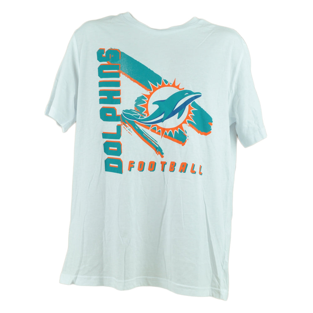 NFL Starter Miami Dolphins Football White Crew Neck Men Adults Tshirt Tee