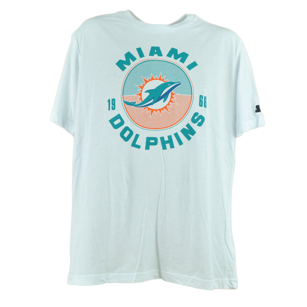 NFL Starter Miami Dolphins 1966 White Short Sleeve Men Adults Tshirt Tee