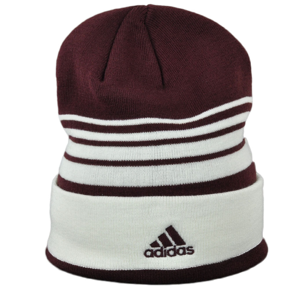NCAA Adidas Arizona State Sun Devils KW70Z Cuffed Knit Beanie Hat Burgundy White