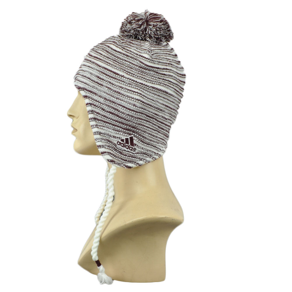 NCAA Adidas Arizona State Sun Devils KR49W Lap Lander Knit Beanie Ear Flap White