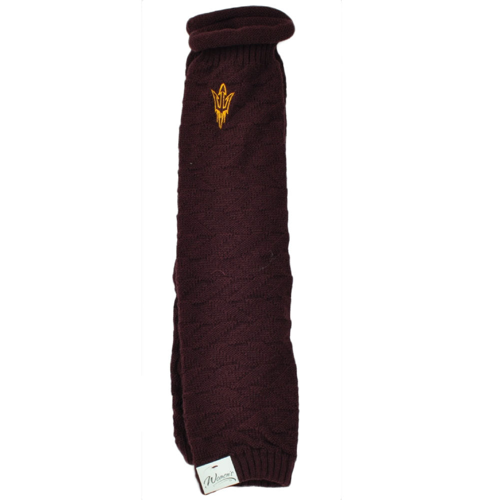 NCAA Adidas Arizona State Sun Devils Y449Z Knit Leg Warmer Burgundy