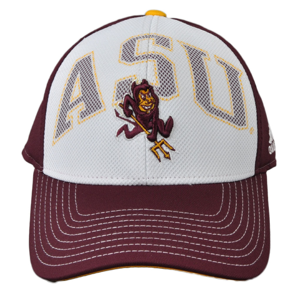 NCAA Adidas Arizona State Sun Devils VI96Z Structured Snapback Hat Cap 2 Tone