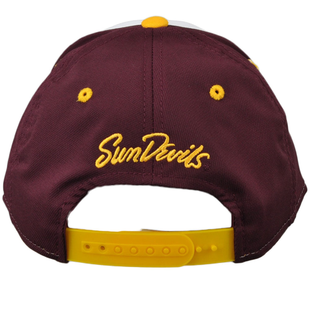 NCAA Adidas Arizona State Sun Devils VI96Z Structured Snapback Hat Cap 2 Tone