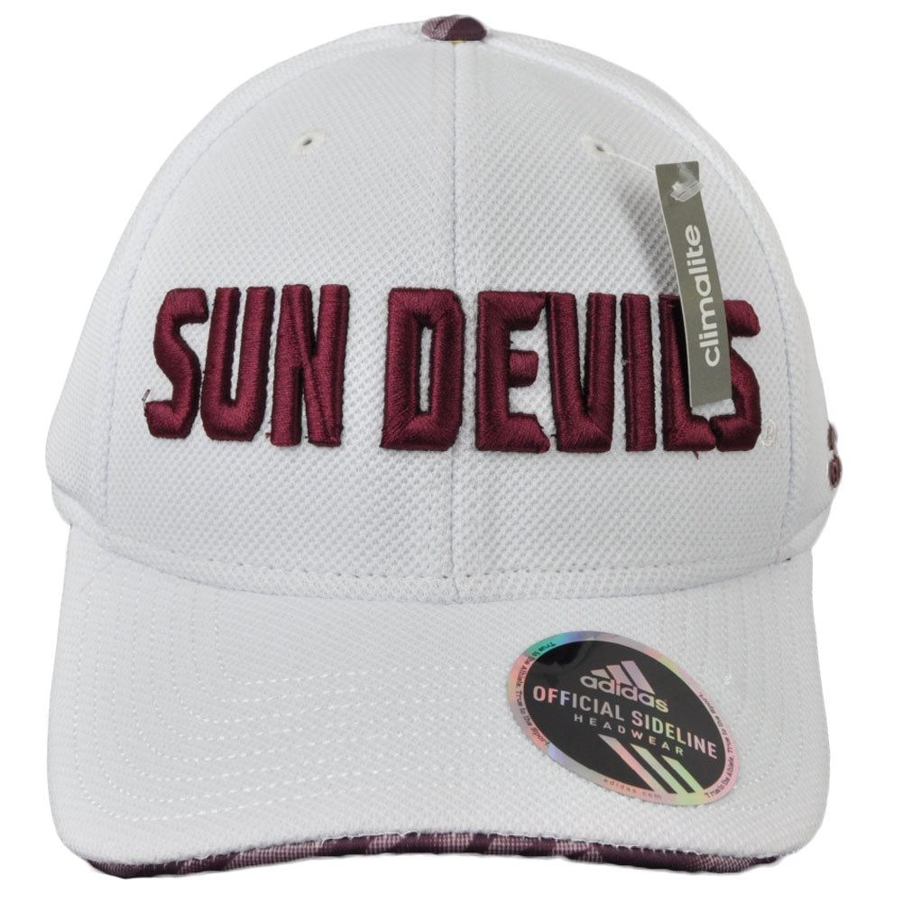 NCAA Adidas Arizona State Sun Devils VG76Z White Structured Hat Cap Snapback