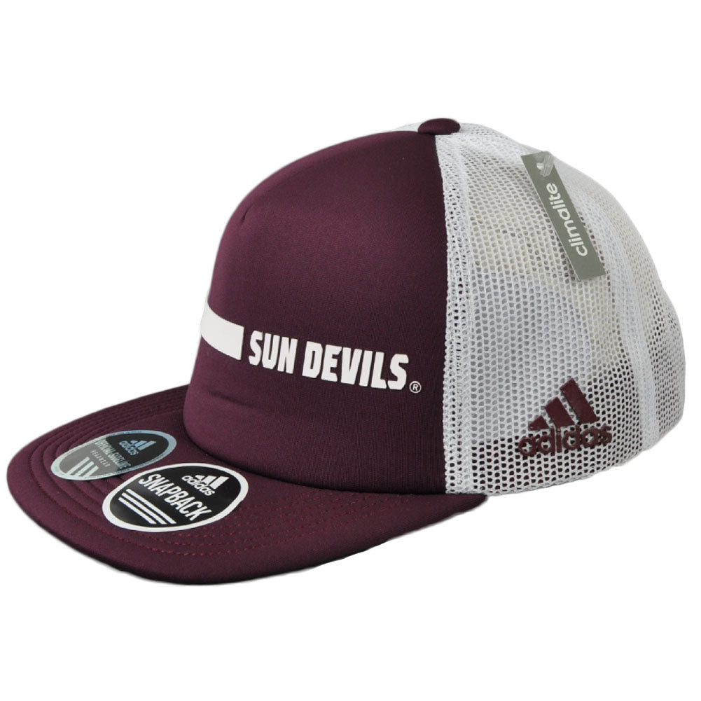 NCAA Adidas Arizona State Sun Devils VG65Z Foam Panel Mesh Snapback Hat Cap