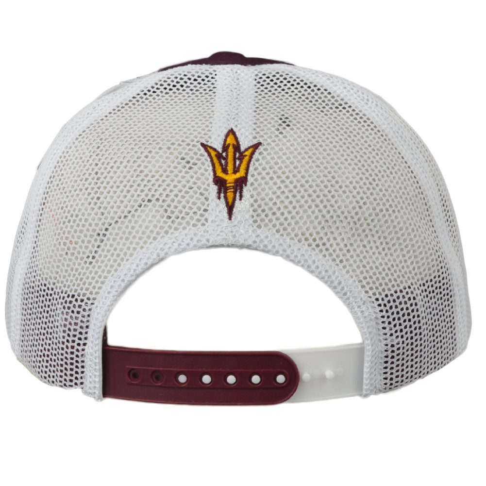 NCAA Adidas Arizona State Sun Devils VG65Z Foam Panel Mesh Snapback Hat Cap
