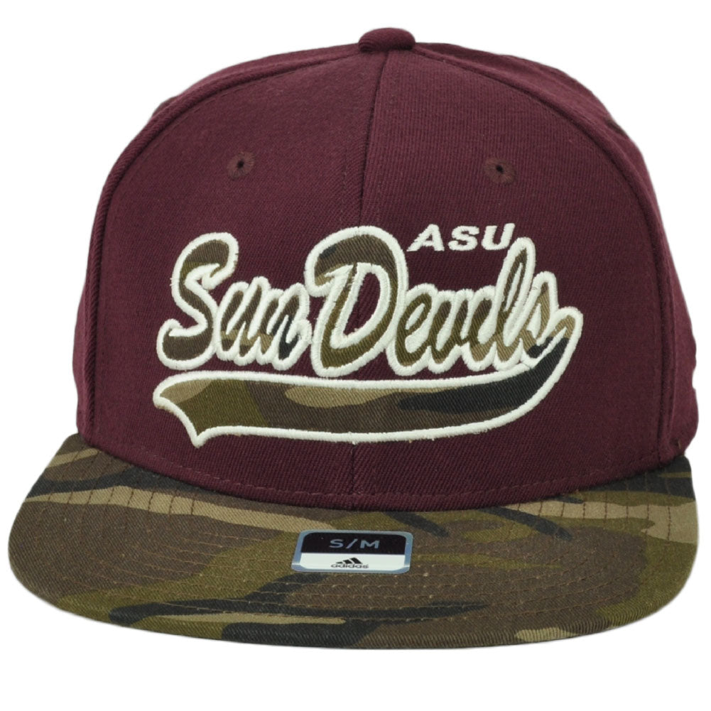 NCAA Adidas Arizona State Sun Devils M780Z Flex Fit Hat Cap Camo