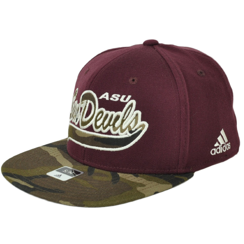 NCAA Adidas Arizona State Sun Devils M780Z Flex Fit Hat Cap Camo