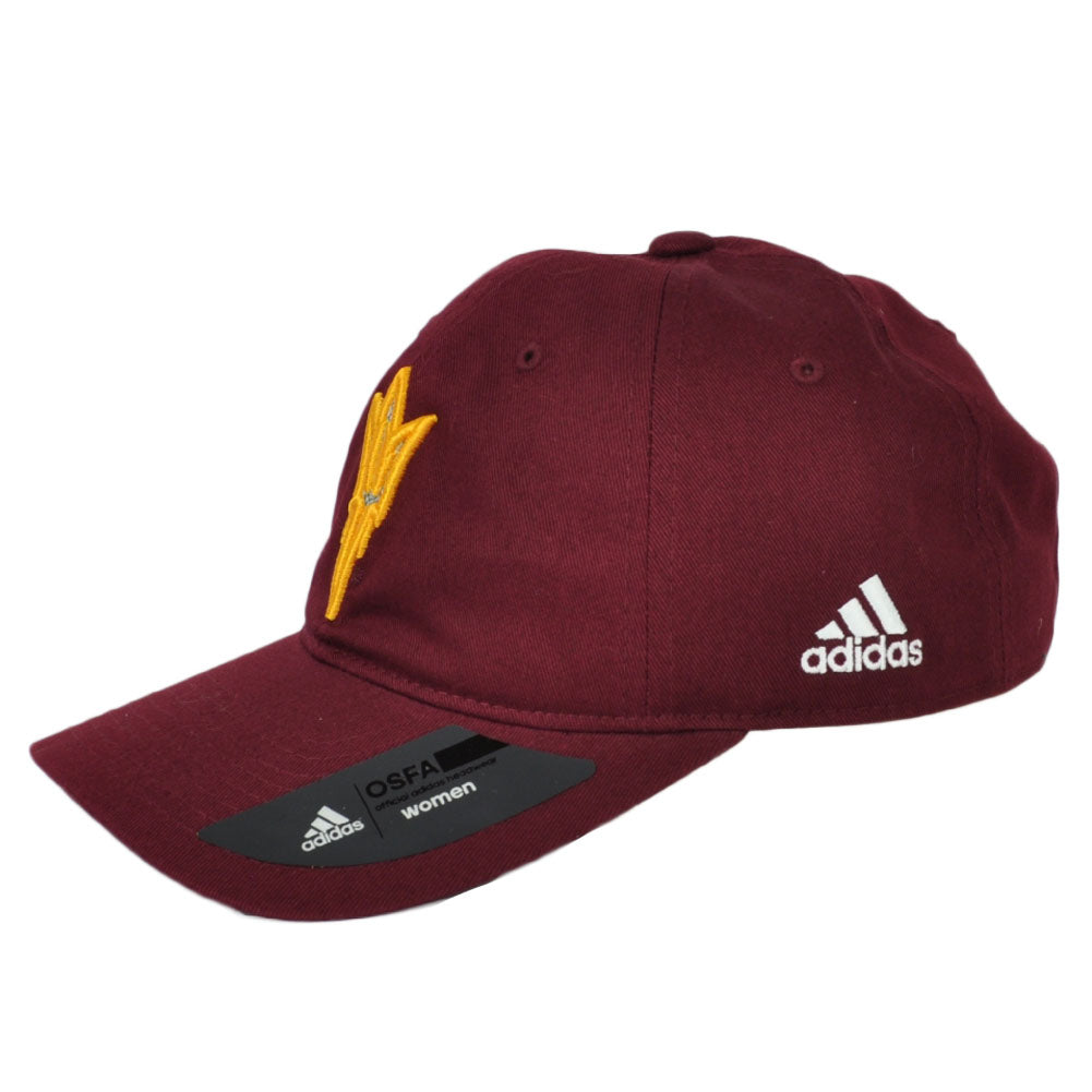 NCAA Adidas Arizona State Sun Devils QB44Q Relaxed Burgundy Hat Cap Clip Buckle
