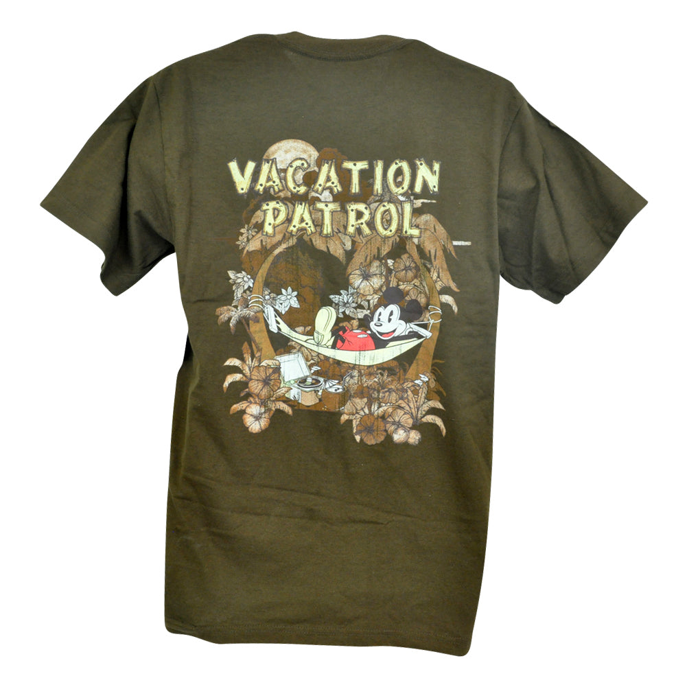 Official Disney Mens Mickey Mouse Vacation Patrol Magical Hammock Tshirt