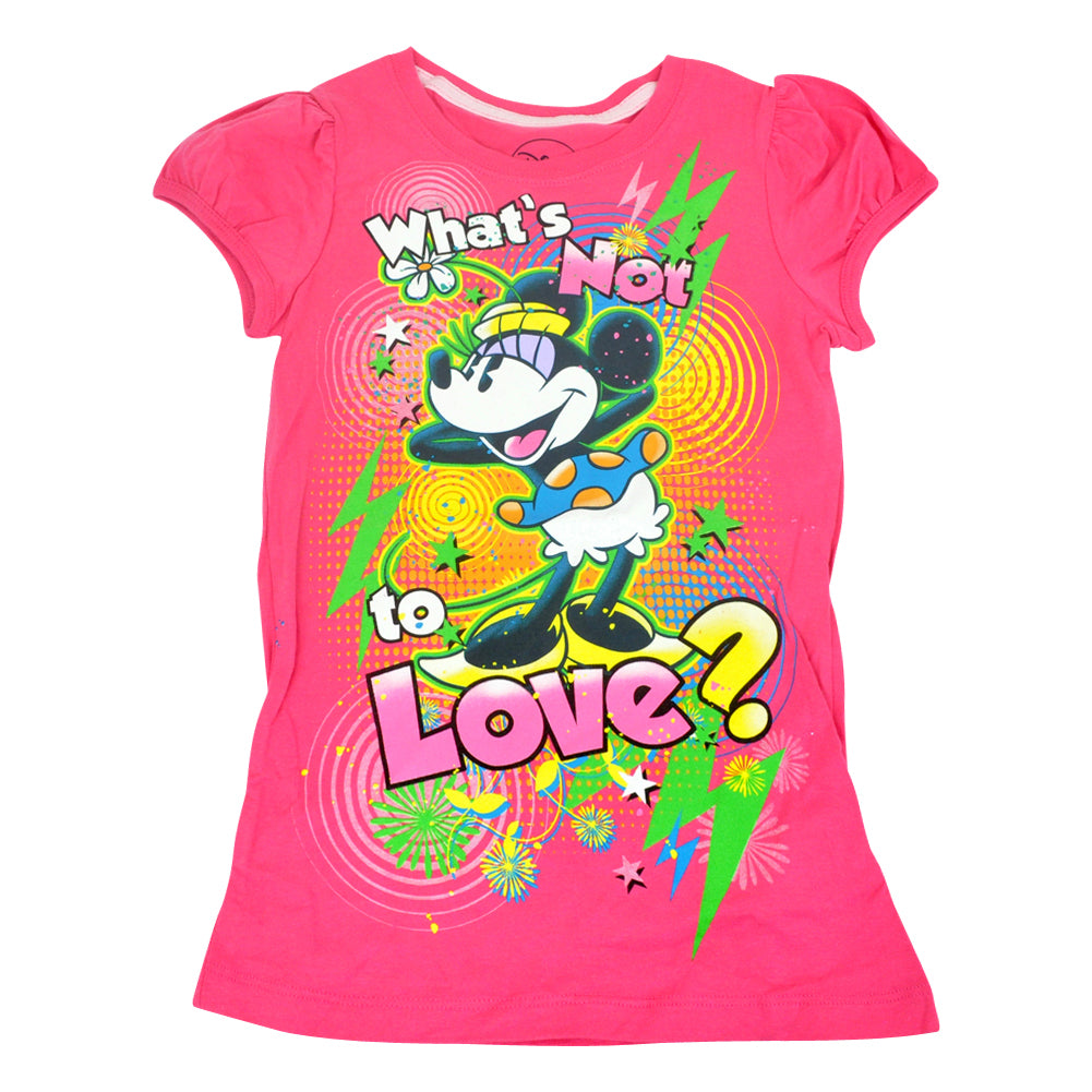 Official Disney Minnie Mouse Whats Not To Love Youth Kids Girls Tshirt Tee