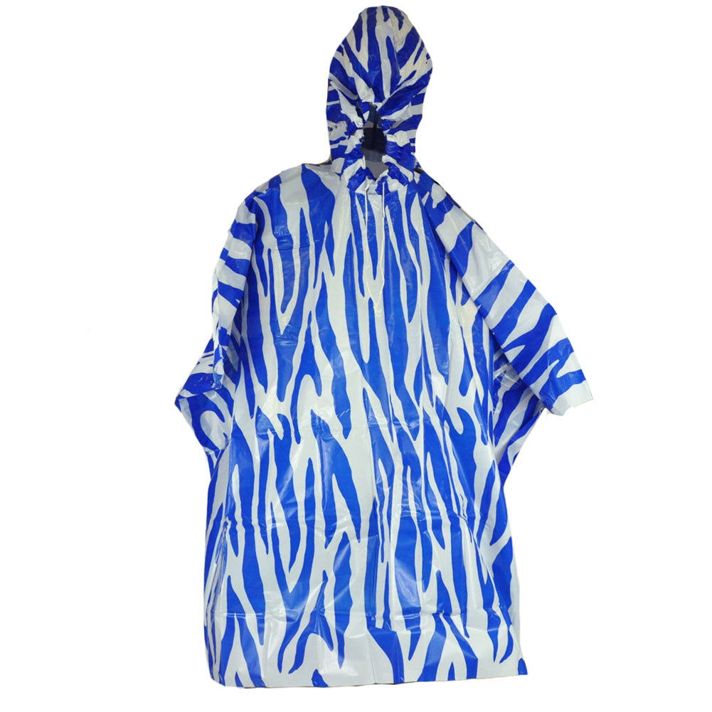 Blank Solid Unisex Novelty Striped Hooded Poncho Rain Coat Rain Wear Product
