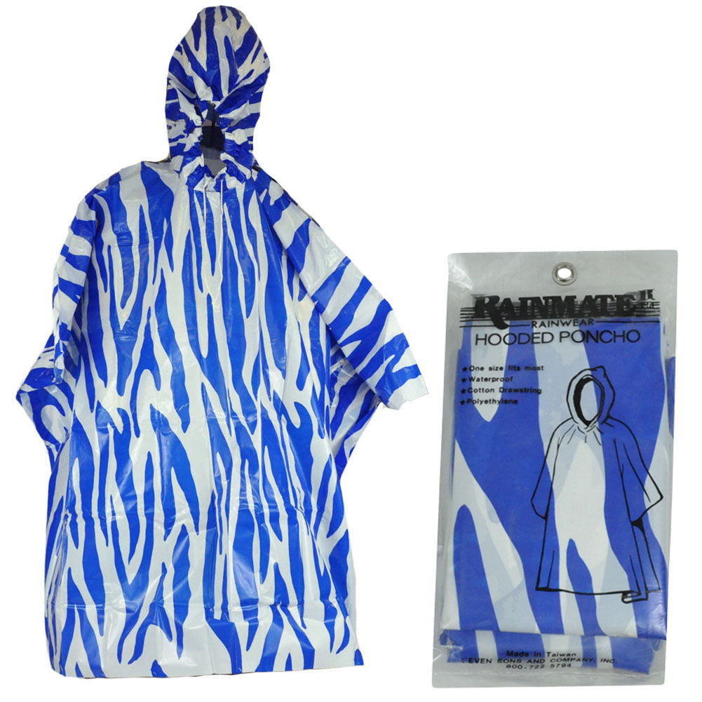 Blank Solid Unisex Novelty Striped Hooded Poncho Rain Coat Rain Wear Product