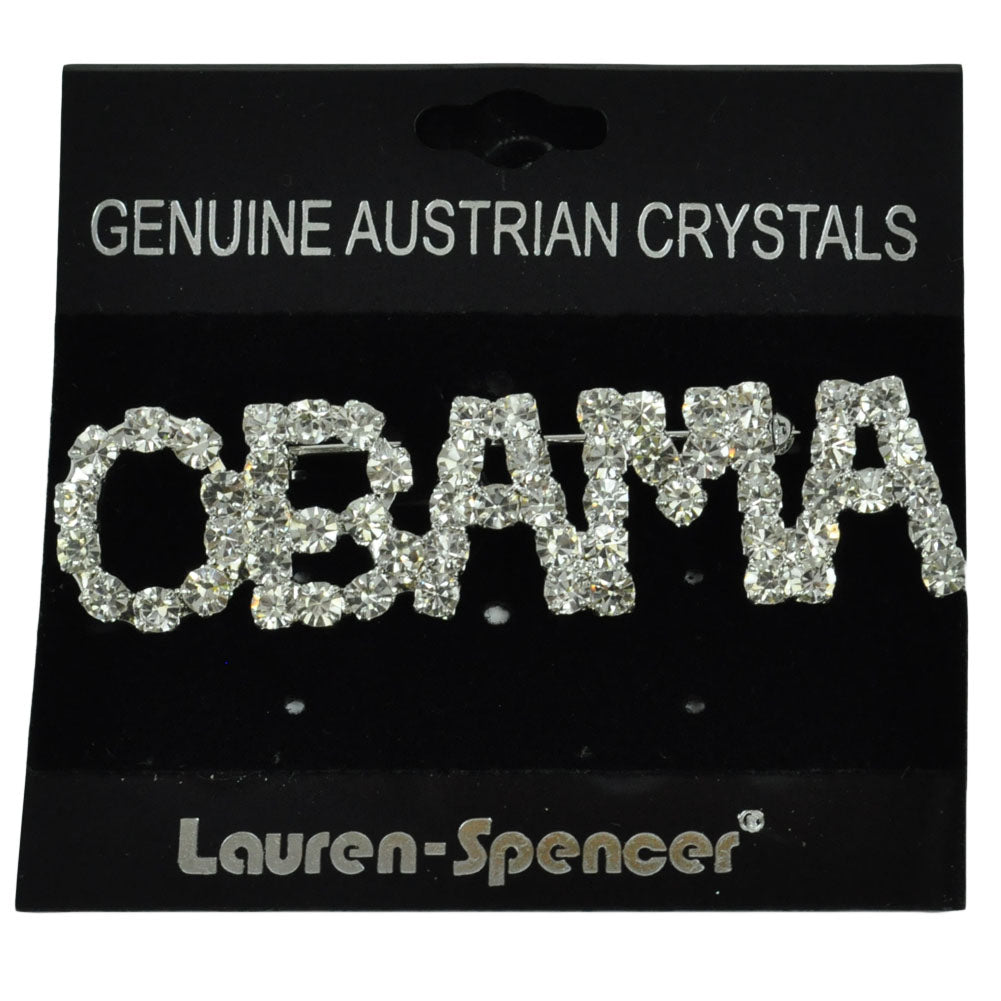 President Barack Obama Lapel Pin Brooch Lead Free Genuine Austrian Crystals
