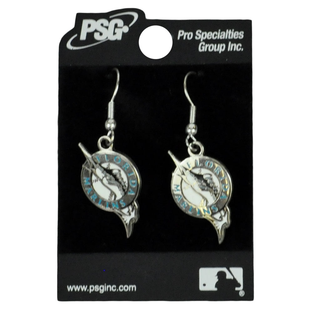 MLB Womens Florida Marlins Old Logo Dangling Earrings Accessories Novelty Items