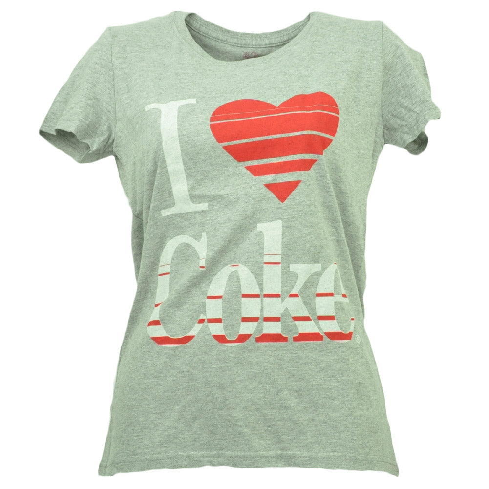 I Love Coke Coca Cola Drink Tshirt Tee Womens Ladies Short Sleeve Pop Soda