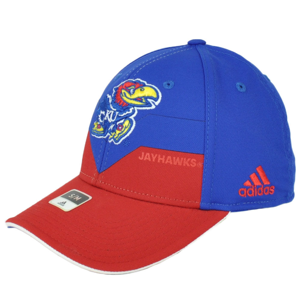 NCAA Adidas Kansas Jayhawks M730Z Flex Fit Hat Cap Blue Stretch