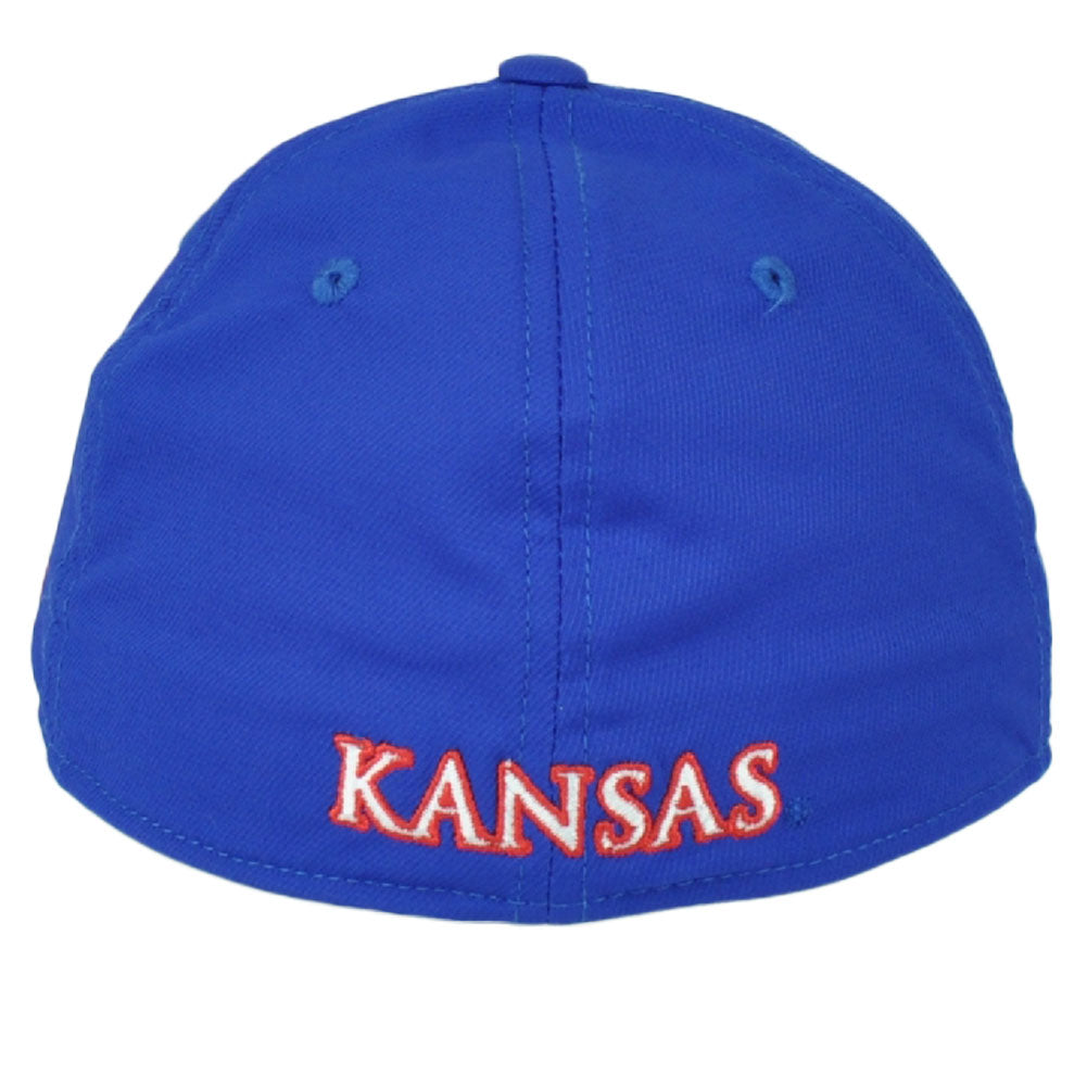 NCAA Adidas Kansas Jayhawks M730Z Flex Fit Hat Cap Blue Stretch