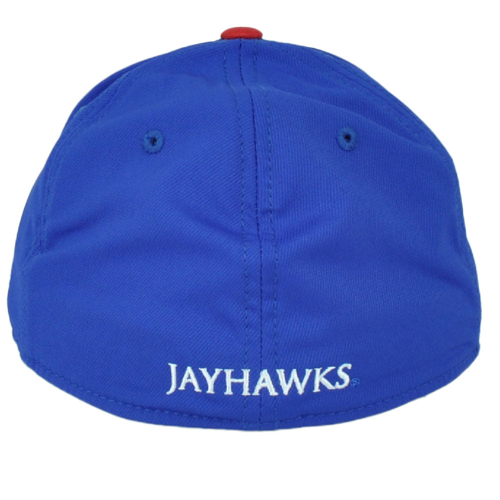 NCAA Adidas Kansas Jayhawks TW36Z Flex Fit Hat Cap Blue Stretch