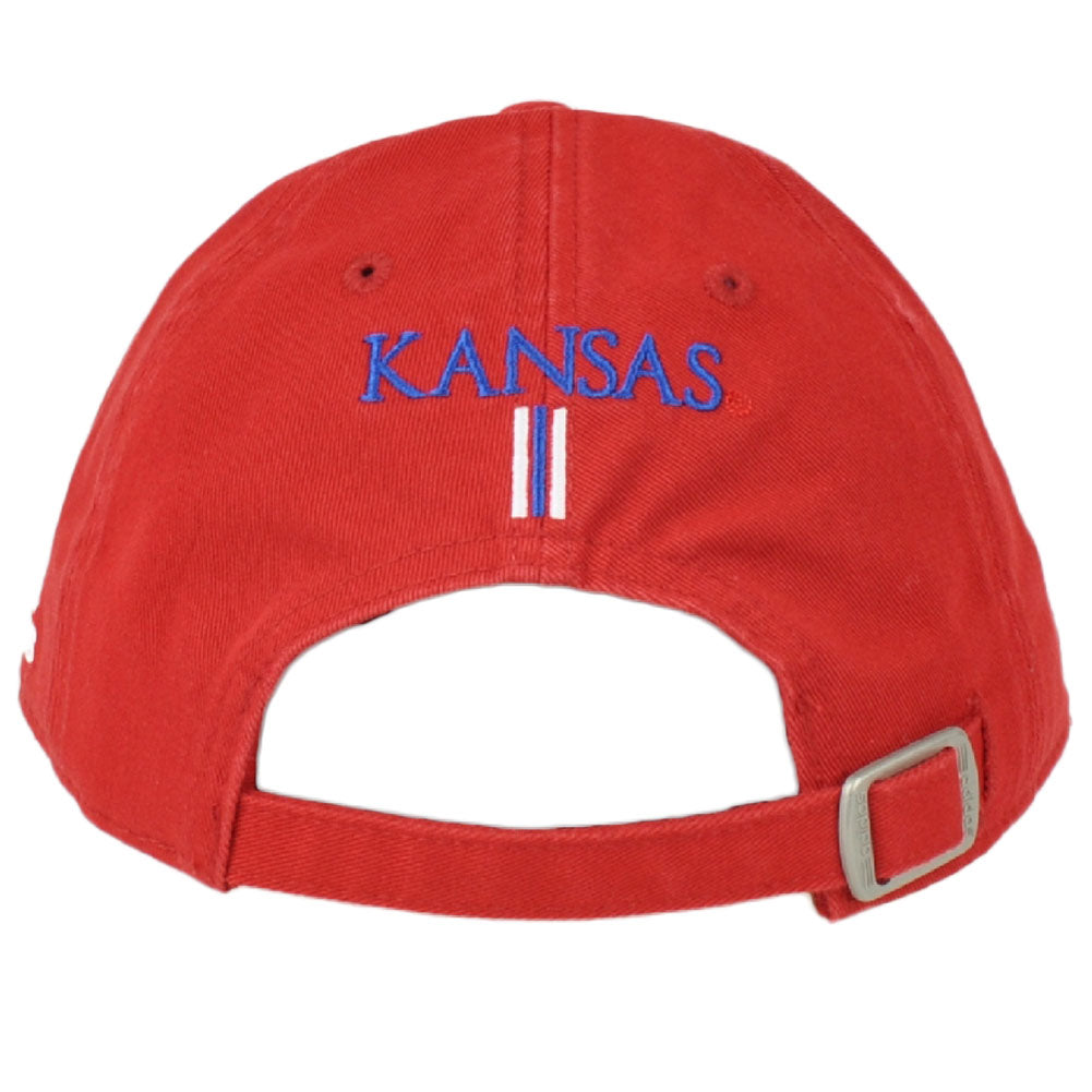 NCAA Adidas Kansas Jayhawks EZ461 Red Relaxed Hat Cap Curved Bill Softball