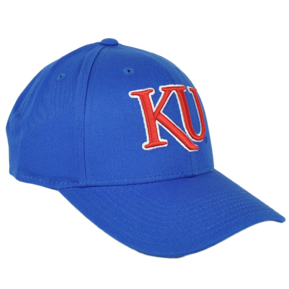 NCAA Adidas Kansas Jayhawks VH55Z Structured Royal Blue Adjustable Hat Cap