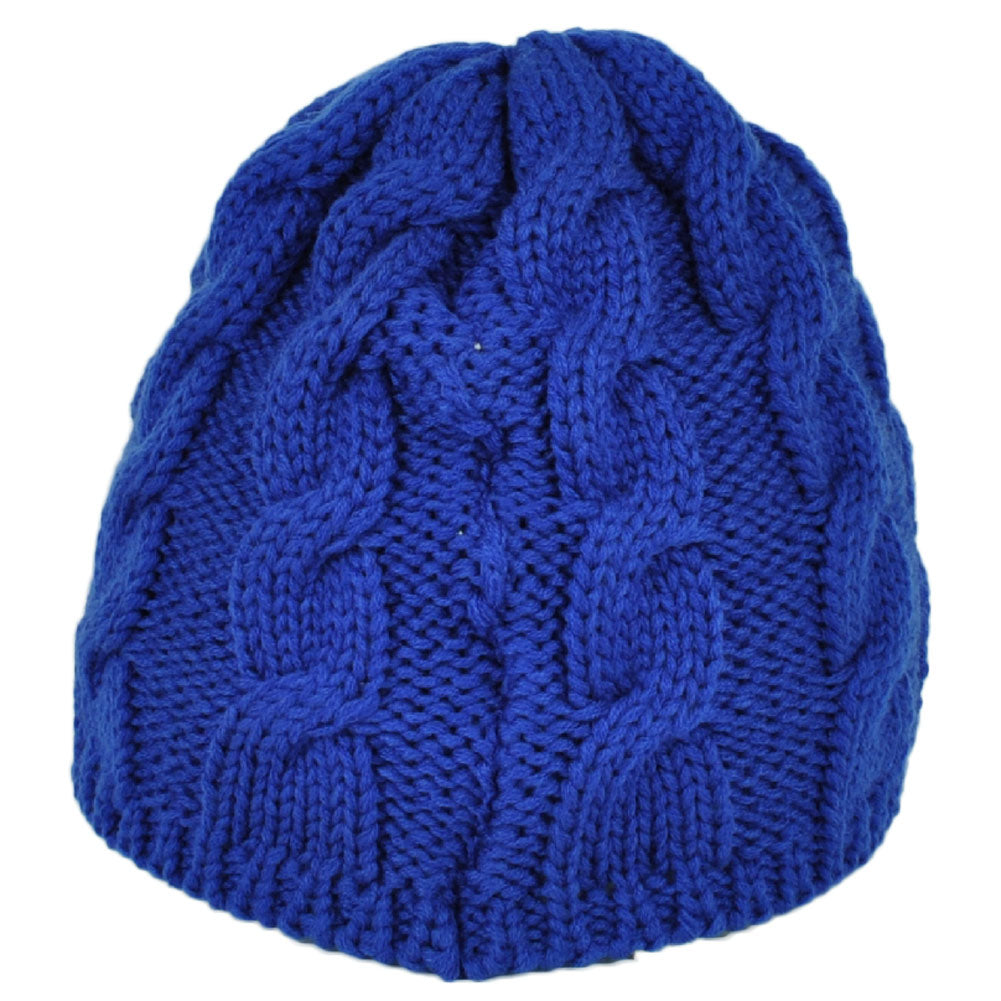 NCAA Adidas Kansas Jayhawks KG52W Womens Ladies Blue Knit Crochet Visor Beanie