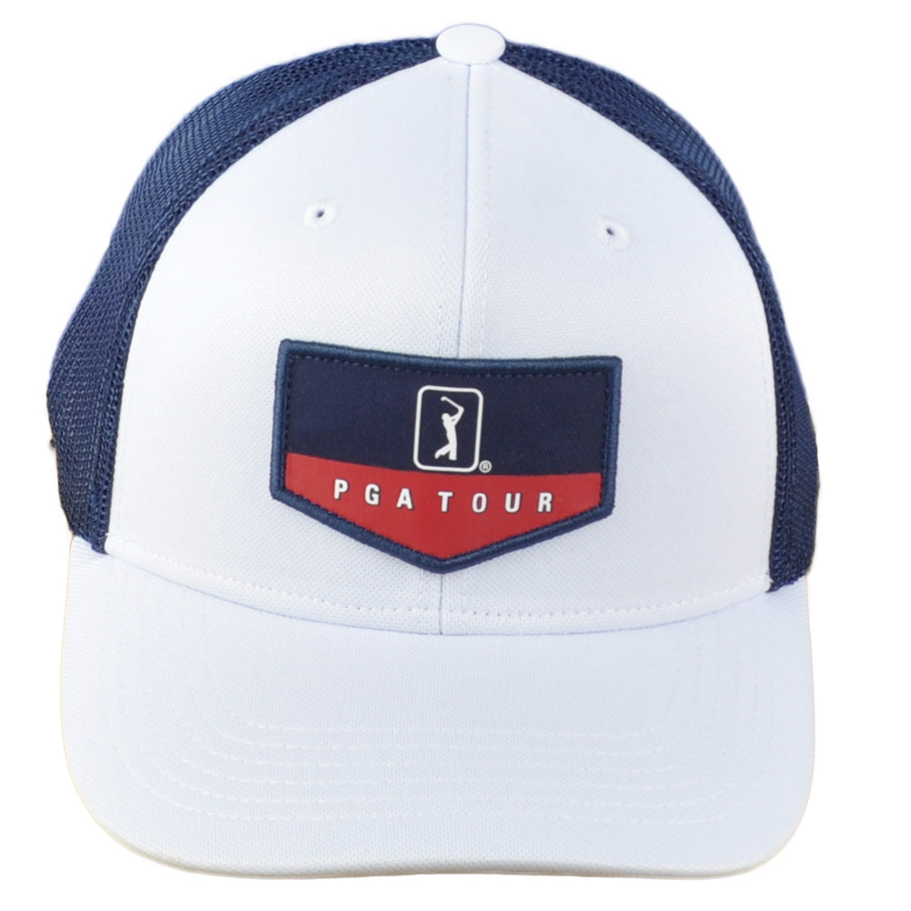 Proseries PGA Tour Golf Professional Mesh Bright White Snapback Adult Hat Cap