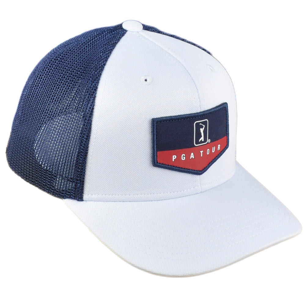 Proseries PGA Tour Golf Professional Mesh Bright White Snapback Adult Hat Cap