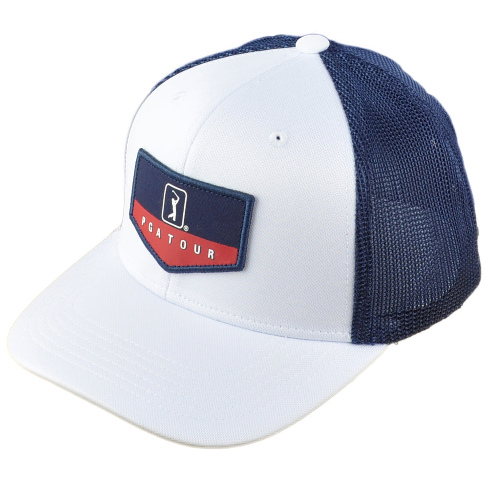 Proseries PGA Tour Golf Professional Mesh Bright White Snapback Adult Hat Cap