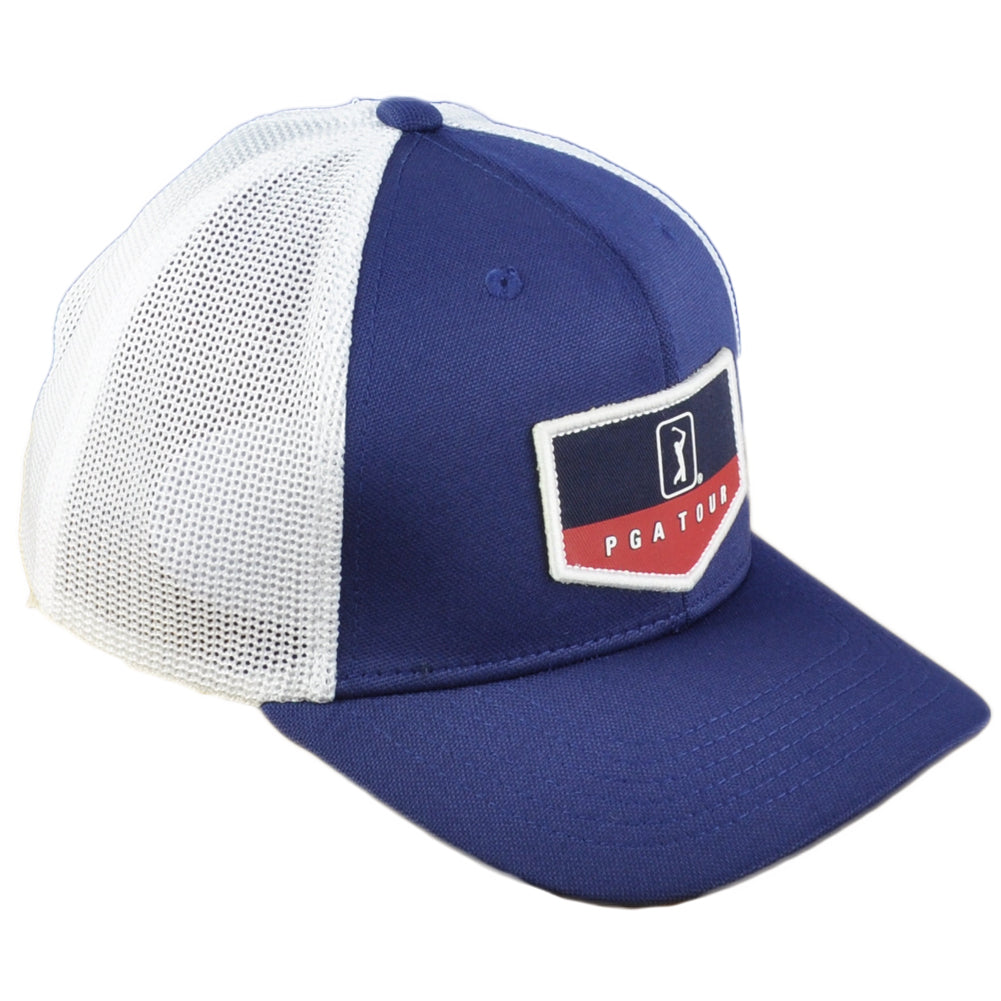 Proseries PGA Tour Golf Professional Mesh Peacoat White Snapback Adult Hat Cap