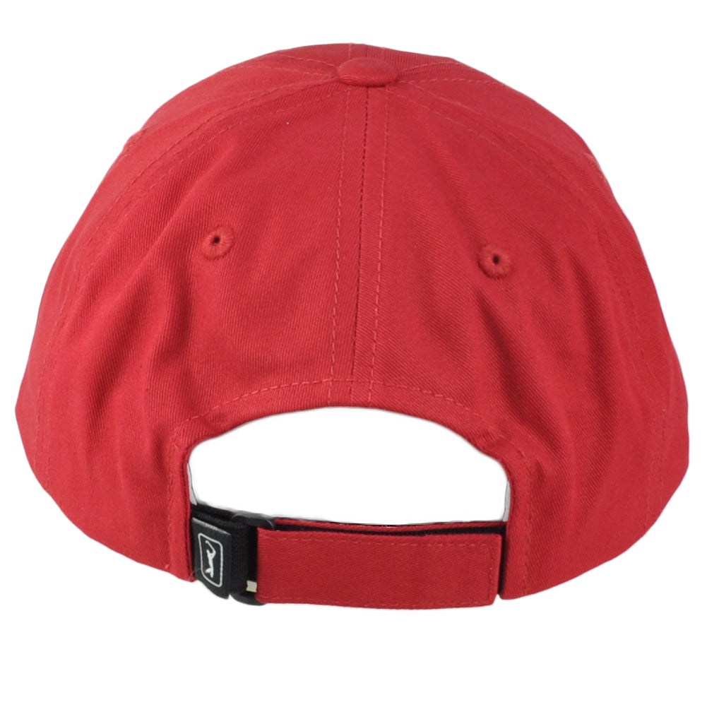 PGA Tour Golf Professional Moisture Wicking Chili Red Curved Bill Adults Hat Cap