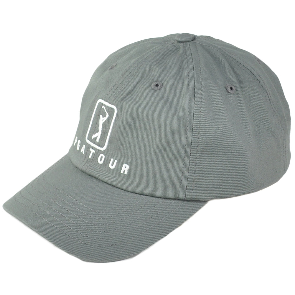 PGA Tour Golf Professional Moisture Wicking Quiet Gray Curved Bill Adult Hat Cap