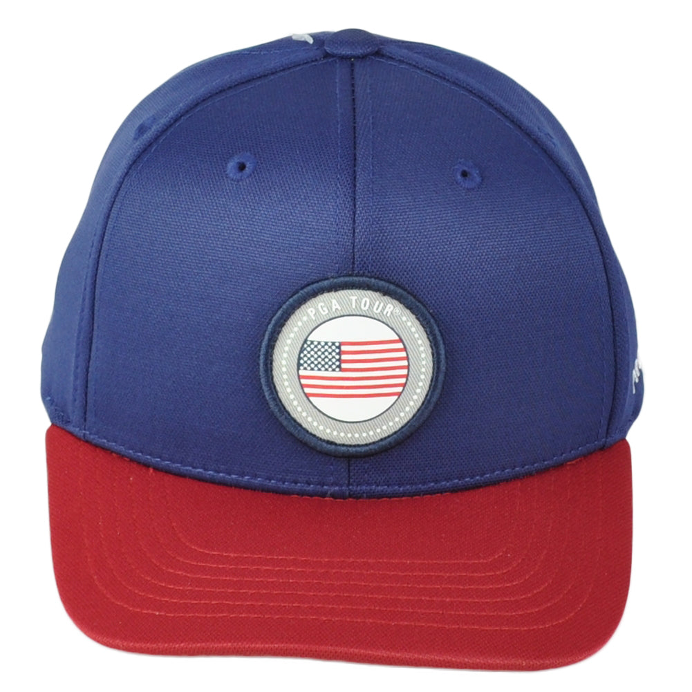 Proseries PGA Tour Golf Professional Moisture Blue Red Adjustable Adult Hat Cap