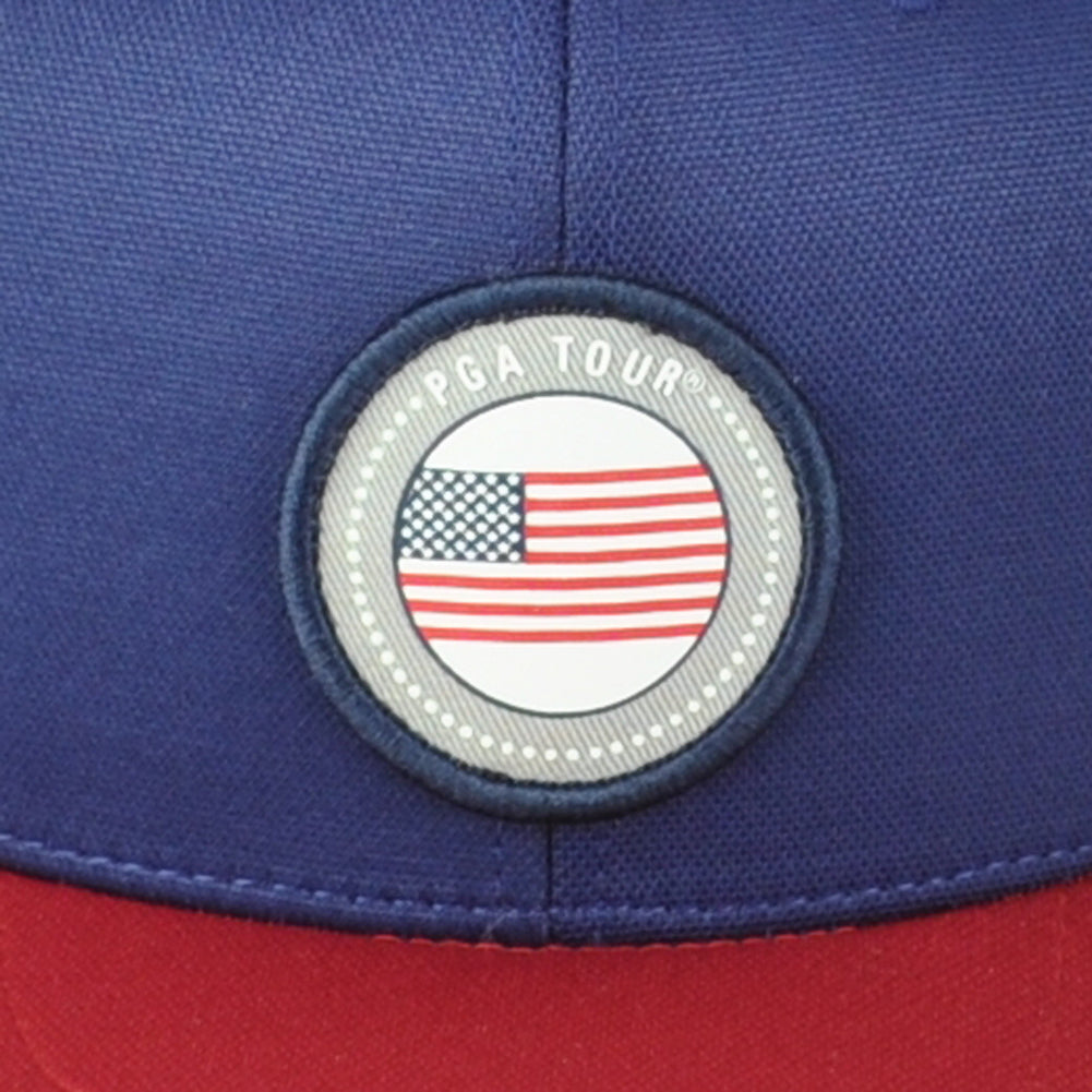 Proseries PGA Tour Golf Professional Moisture Blue Red Adjustable Adult Hat Cap