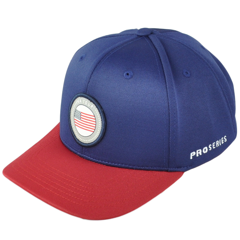 Proseries PGA Tour Golf Professional Moisture Blue Red Adjustable Adult Hat Cap