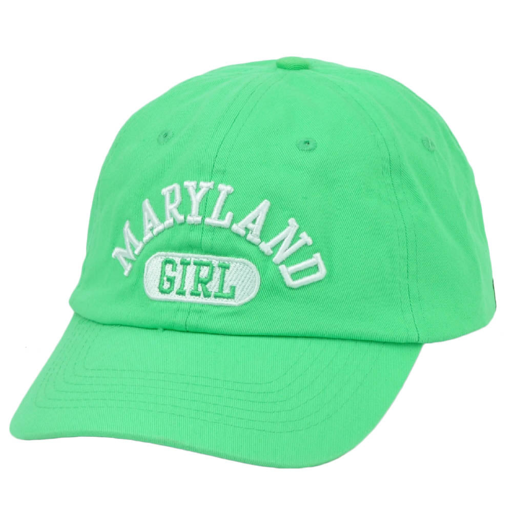 Maryland Girl State USA America City Hat Cap Mint Green Relaxed Adjustable Women