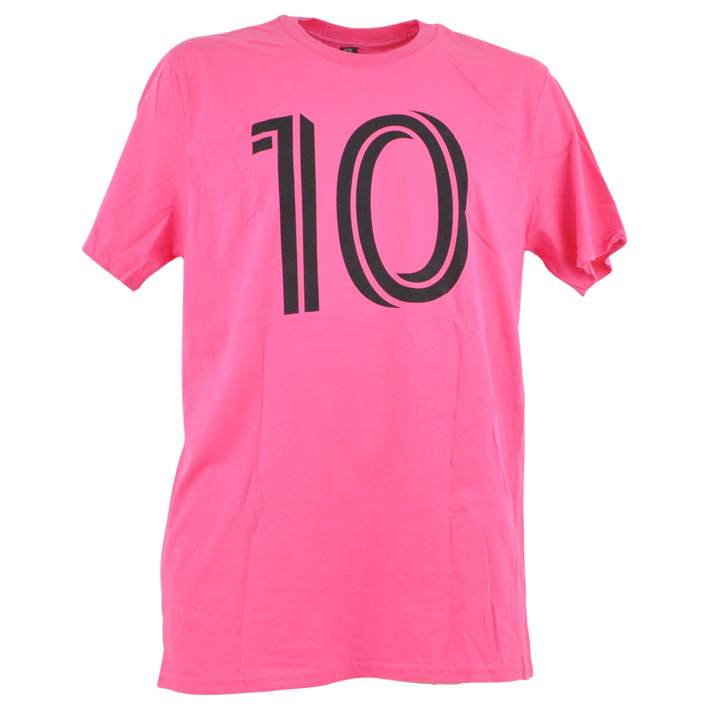 MLS Sports Inter Miami Lionel Messi #10 Pink Soccer Futbol Men Tshirt Tee