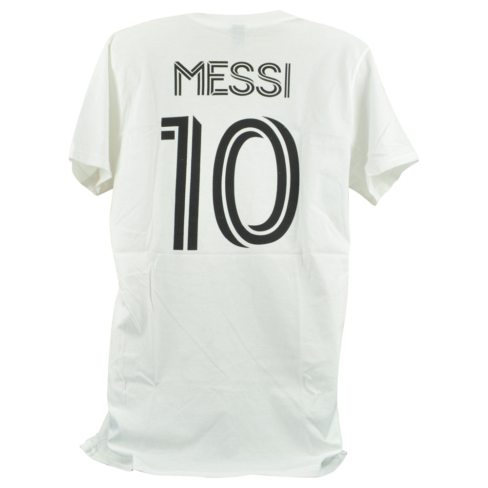 MLS Inter Miami Lionel Messi #10 White Women Ladies Soccer Futbol Tshirt Tee