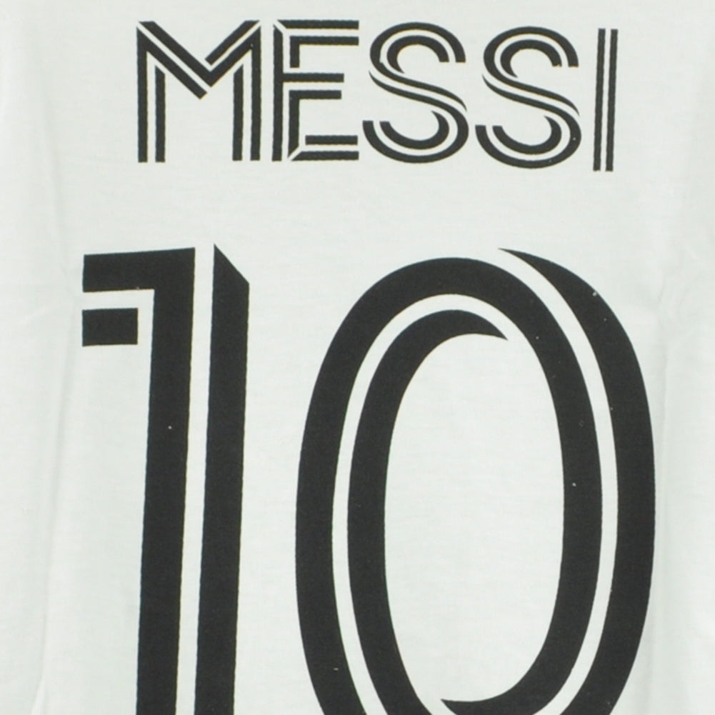 MLS Inter Miami Lionel Messi #10 White Women Ladies Soccer Futbol Tshirt Tee