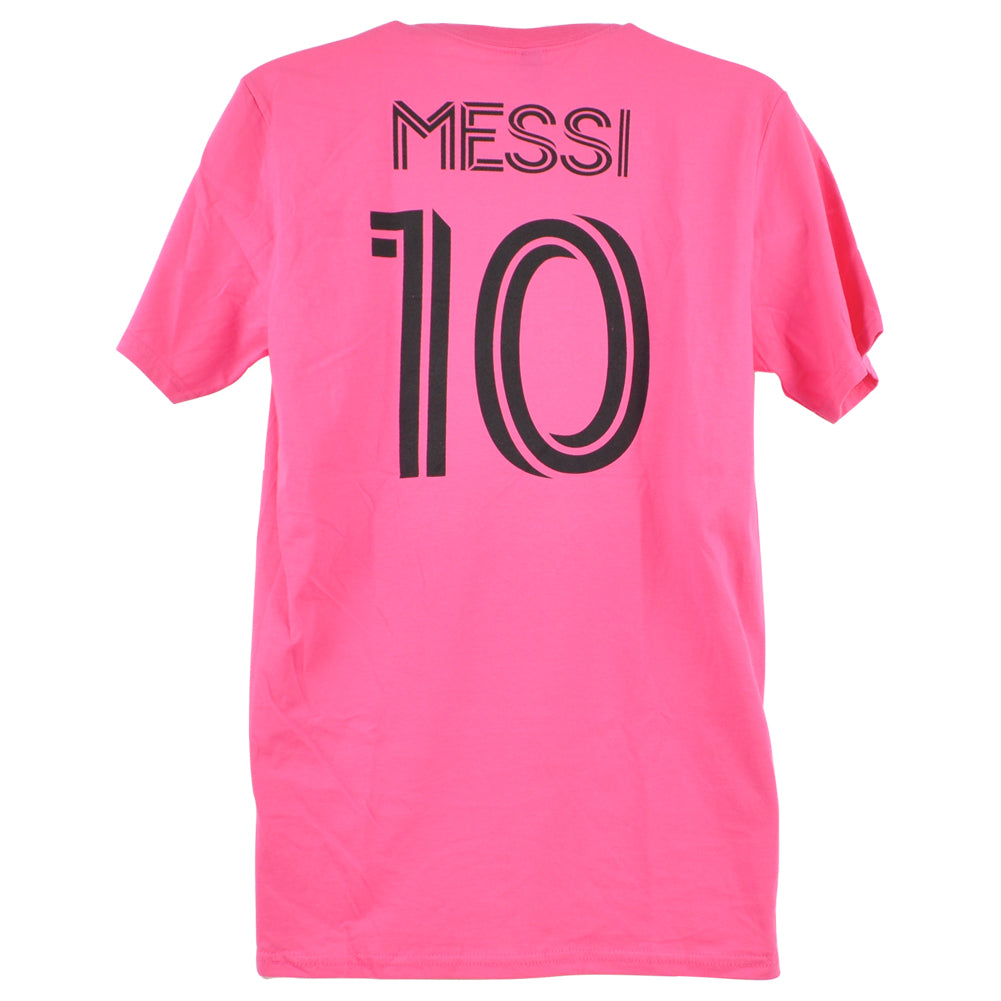 MLS Sports Inter Miami Lionel Messi #10 Pink Soccer Futbol Men Tshirt Tee