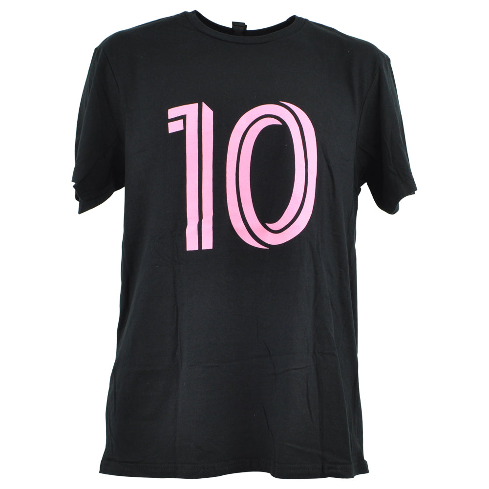 MLS Sports Inter Miami Lionel Messi #10 Black Soccer Futbol Men Tshirt Tee