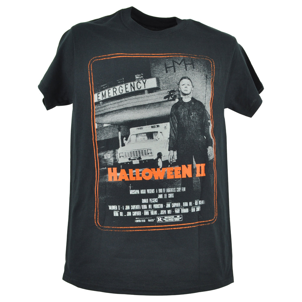 Halloween II Horror Movie Scary Black Crew Neck Short Sleeve Tshirt Tee