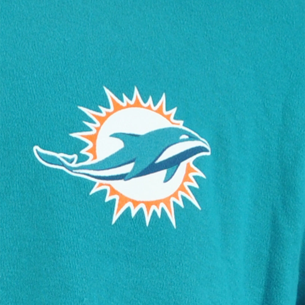 NFL Miami Dolphins Football Long Sleeve Adults Men Tshirt Aqua Sports